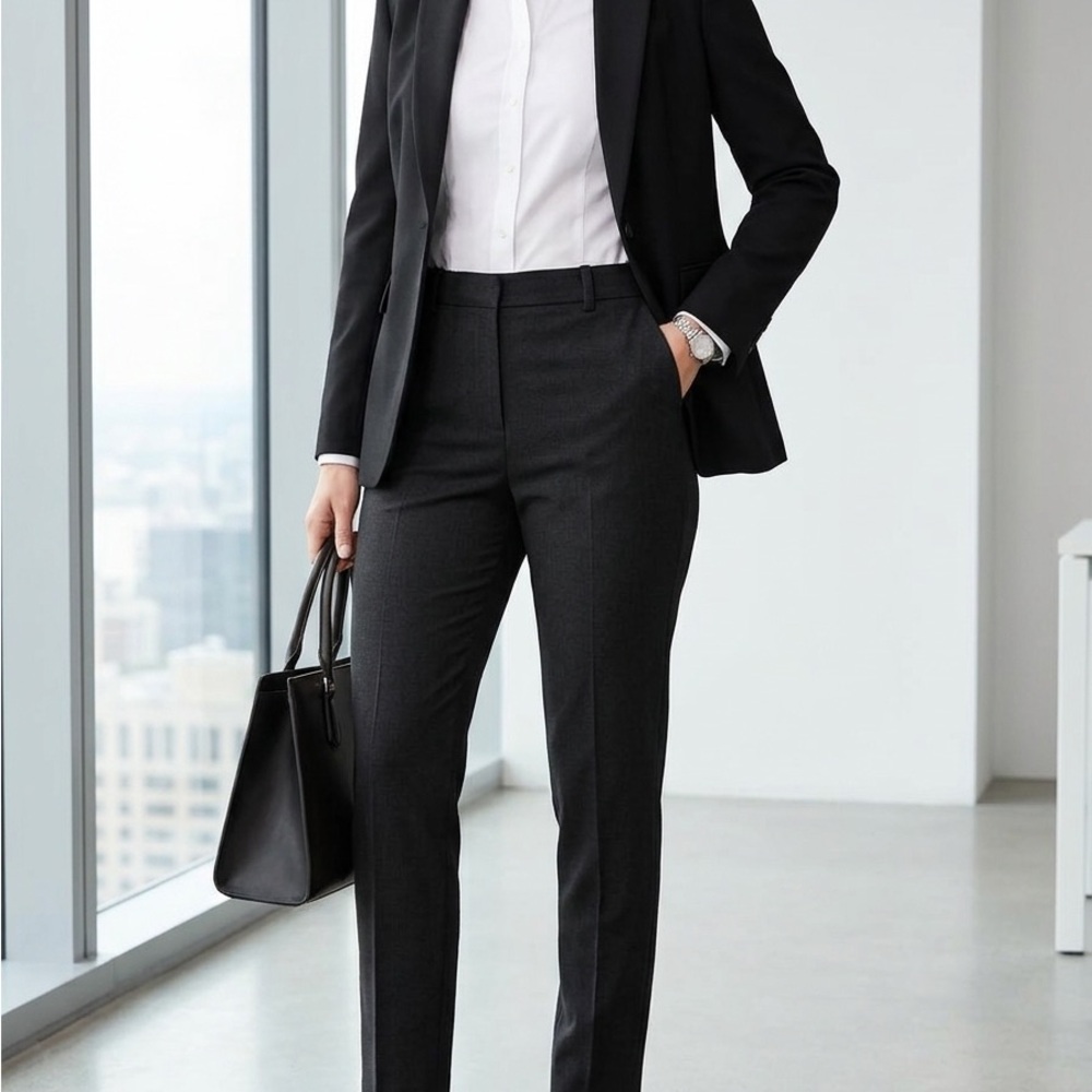 H&M Black Slim Tailored Women’s Trousers